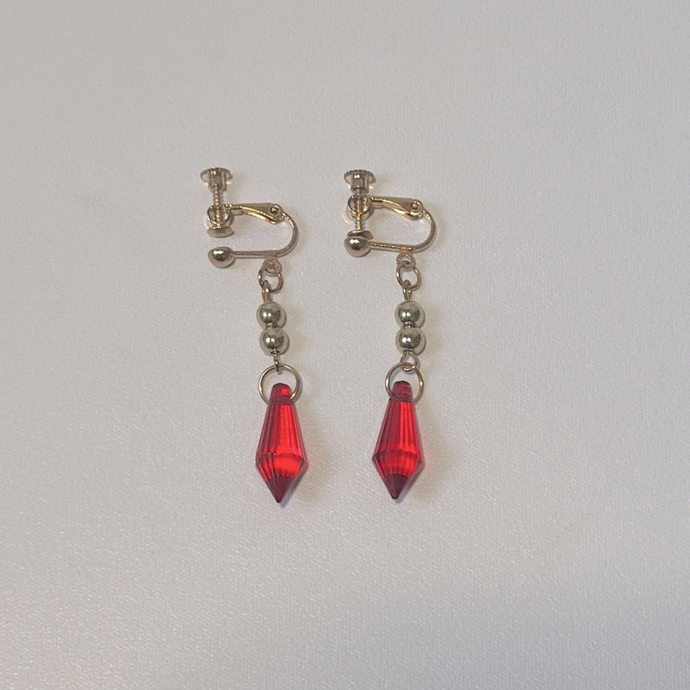Genshin Impact Tartaglia Clip Earring Cosplay Red And Gold NWOT